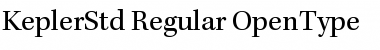 Kepler Std Regular Font