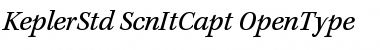 Kepler Std Semicondensed Italic Caption Font