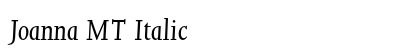 Joanna MT Italic Preview