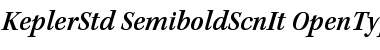 Kepler Std Semibold Semicondensed Italic Font