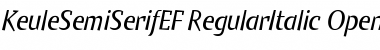 KeuleSemiSerifEF RegularItalic Font