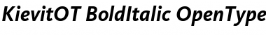 KievitOT-BoldItalic Regular Font