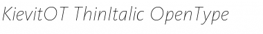 KievitOT-ThinItalic Regular Font