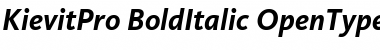 Download KievitPro-BoldItalic Font