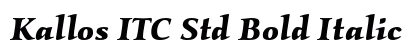 Kallos ITC Std Bold Italic Preview