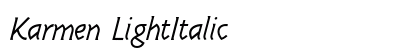 Karmen LightItalic preview
