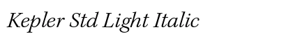 Kepler Std Light Italic Preview