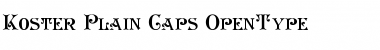 Download Koster Plain Caps Font