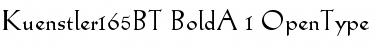 Kuenstler 165 Bold Font