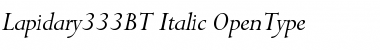 Lapidary 333 Italic Font