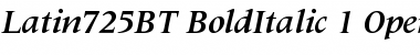 Latin 725 Bold Italic Font