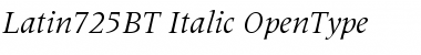 Latin 725 Italic Font Latin 725 Italic Font