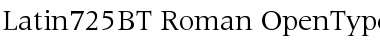 Latin 725 Regular Font Latin 725 Regular Font