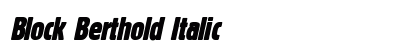 Block Berthold Italic Preview
