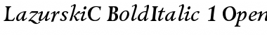 LazurskiC Bold Italic Font