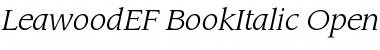 LeawoodEF-BookItalic Regular Font