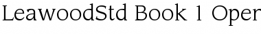 ITC Leawood Std Book Font