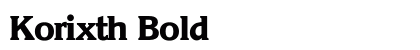 Korixth Bold Preview