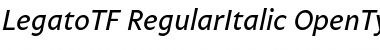 Legato TF Regular Italic Font