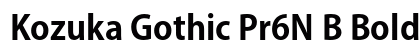 Kozuka Gothic Pr6N B Bold preview