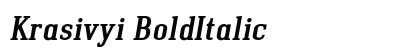 Krasivyi BoldItalic Preview