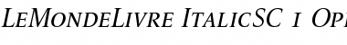 LeMondeLivre Italic Small Caps Font LeMondeLivre Italic Small Caps Font