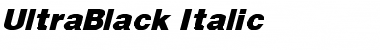 Download UltraBlack Italic Font