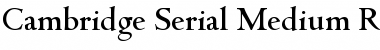 Cambridge-Serial-Medium Regular Font
