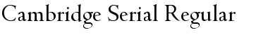 Cambridge-Serial Regular Font