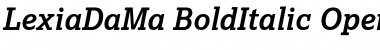 Lexia DaMa Bold Italic Font