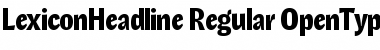 LexiconHeadline Regular Font