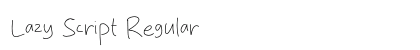 Lazy Script Regular preview