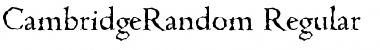 CambridgeRandom Regular Font