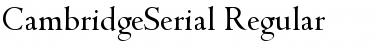 CambridgeSerial Font