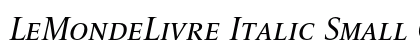 LeMondeLivre Italic Small Caps Preview