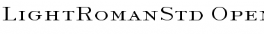 Light Roman Std Font