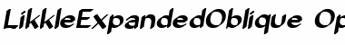 Download Likkle Expanded Oblique Font