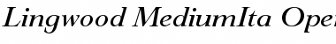 Lingwood-MediumIta Regular Font
