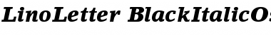 Lino Letter Black Italic OsF Font