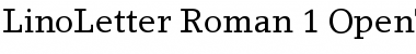 LinoLetter Roman Font
