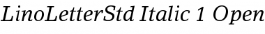 LinoLetter Std Italic Font