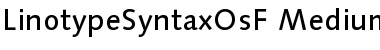 LinotypeSyntaxOsF Font