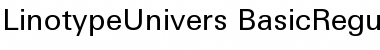 LinotypeUnivers BasicRegular Font