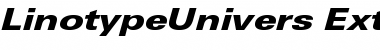 LinotypeUnivers ExtdBlackItalic Font
