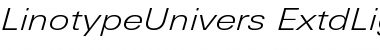 LinotypeUnivers ExtdLightItalic Font