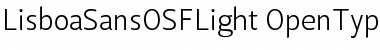 Lisboa Sans OSF Light Regular Font