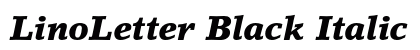LinoLetter Black Italic Preview
