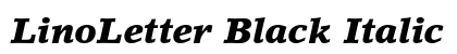 LinoLetter Black Italic Oldstyle Figures Preview