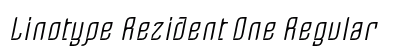 Linotype Rezident One Regular preview