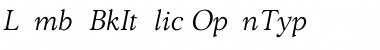 LombaBookItalic Font
